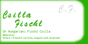 csilla fischl business card